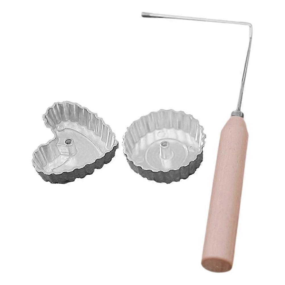 Kitchen Tool Aluminium Alloy Frying Spoon for Snack Cooking 2Sets