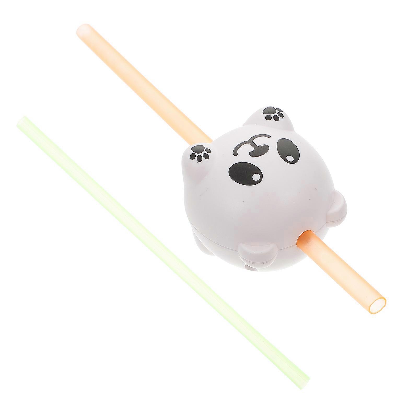 Cartoon Drink Straws Panda Shaped for Drinking Water 1Set