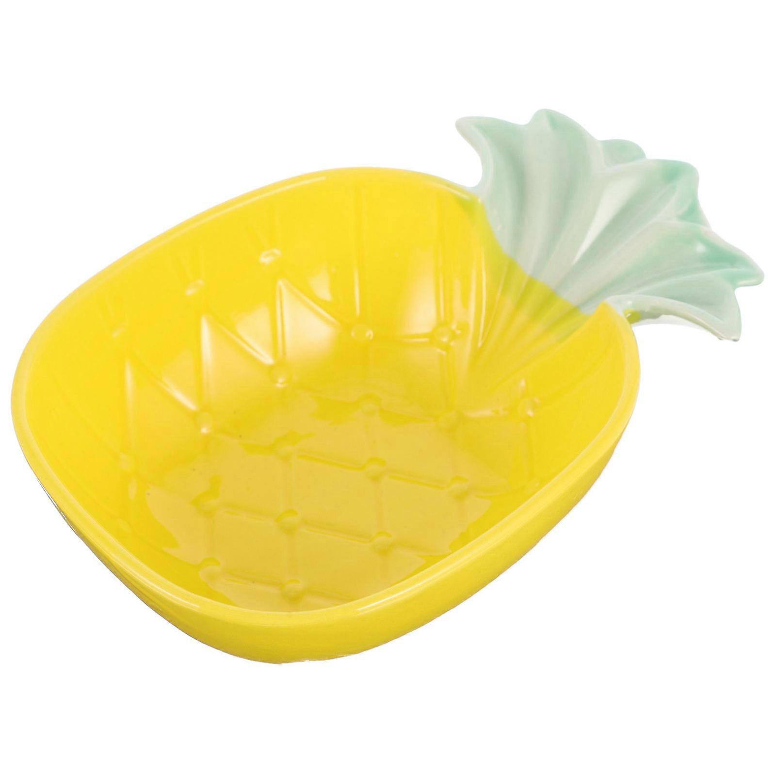 Rice Bowl Food Serving 2Pcs Creative Pineapple Yellow