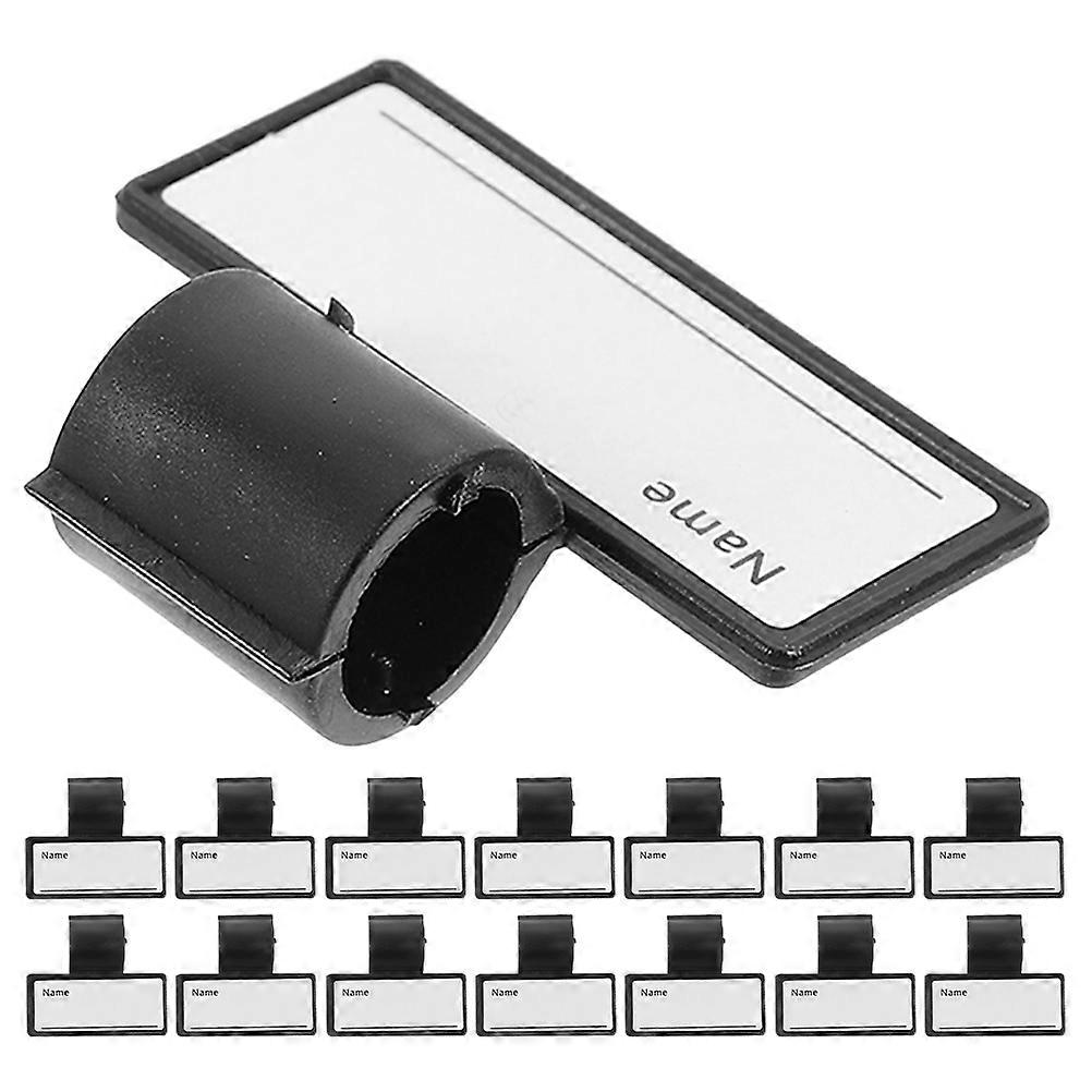 Stethoscope Name Labels Identification Tags for Marking 60Pcs Black Plastic