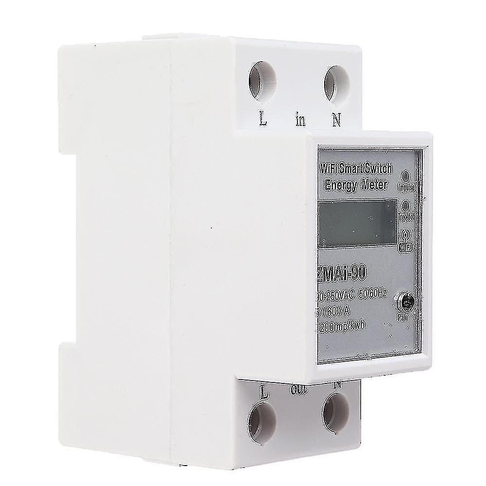Moeshouse Wifi Smart Power Meter Switch Power Consumption Energy Monitoring Meter 110v 220v Din Rail