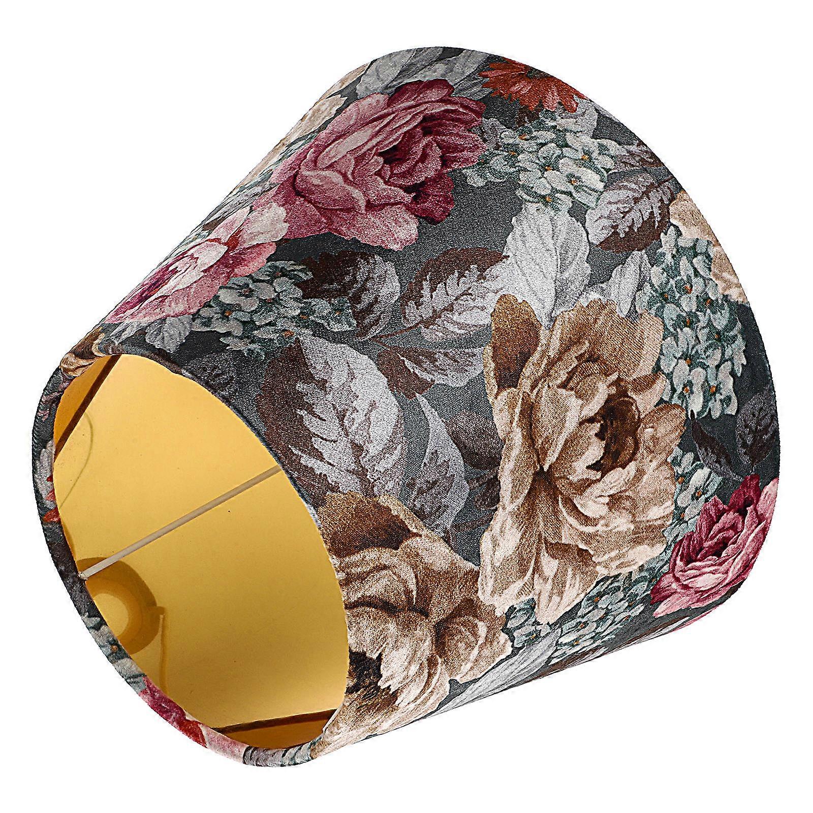 Decorative Flower Lampshade Cloth Cover for Table Lamp 2Pcs Set
