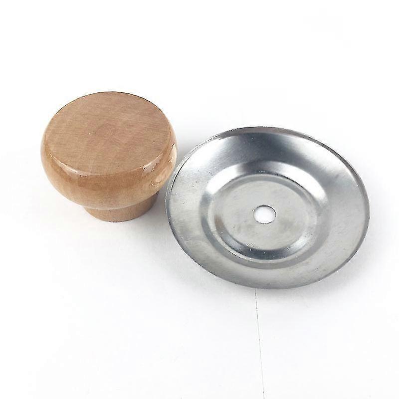 Pot Lid Knob, 1 Set Wooden Anti-scalding Replacement Handle for Pot Lids