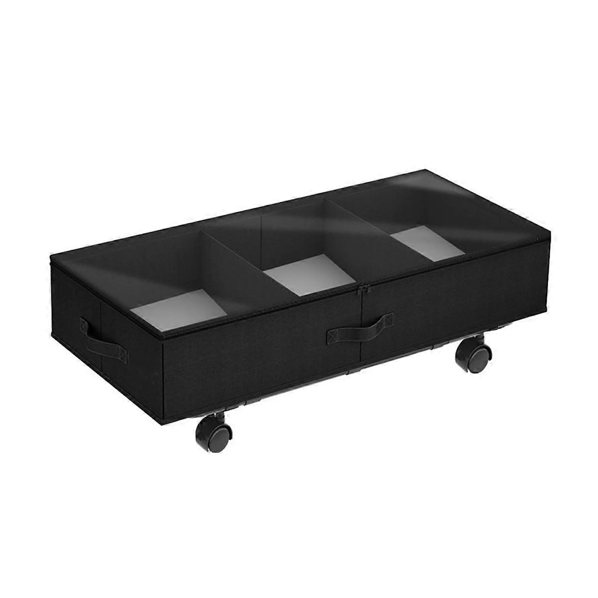 Under-Bed Locker Storage Box with Wheels Bed Bottom Storage Box