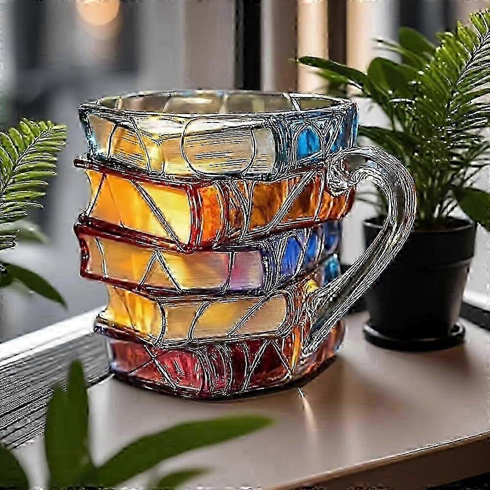 Mug Original Mug Livre En Verre Peint à La Main - Tasse Café Design Livres Empilable, Parfaite Pour Amateurs De Lecture Et Boissons Chaudes Mug Original Mug Livre En Verre Peint à La Main - Tasse Café Design Livres Empilable, Parfaite Pour Amateurs De Lecture Et Boissons Chaudes