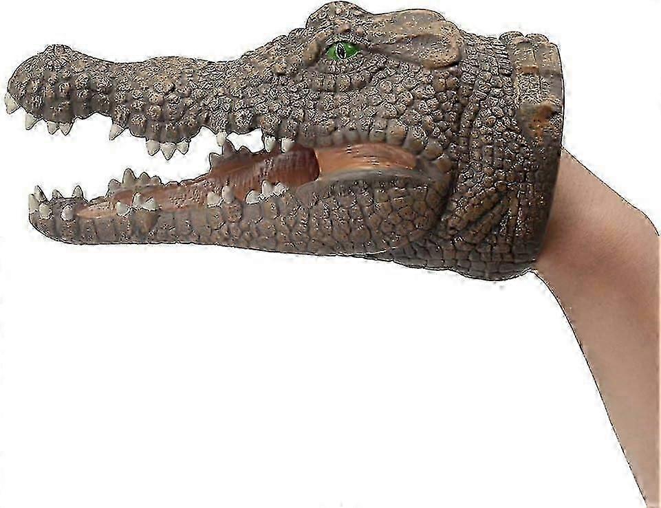 Crocodile Hand Puppet Toys Funny & Scared Alligator Head Puppets in Home, Stage and Class Role Play Toy for Kids and Toddlers_c*