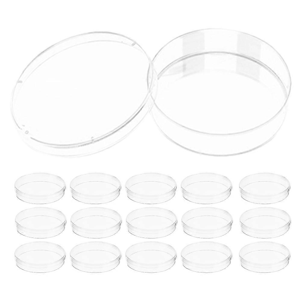 Laboratory Culture Plates Plastic Transparent for Storage 20Pcs with Lids