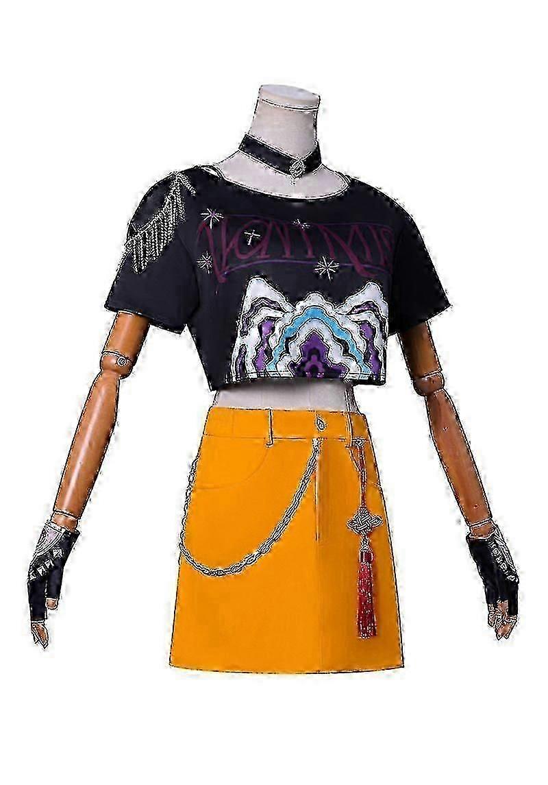 Kpopデーモンハンターコスプレコスチュームセットルミミラゾーイハロウィーンパーティーファンシードレス女性用女の子