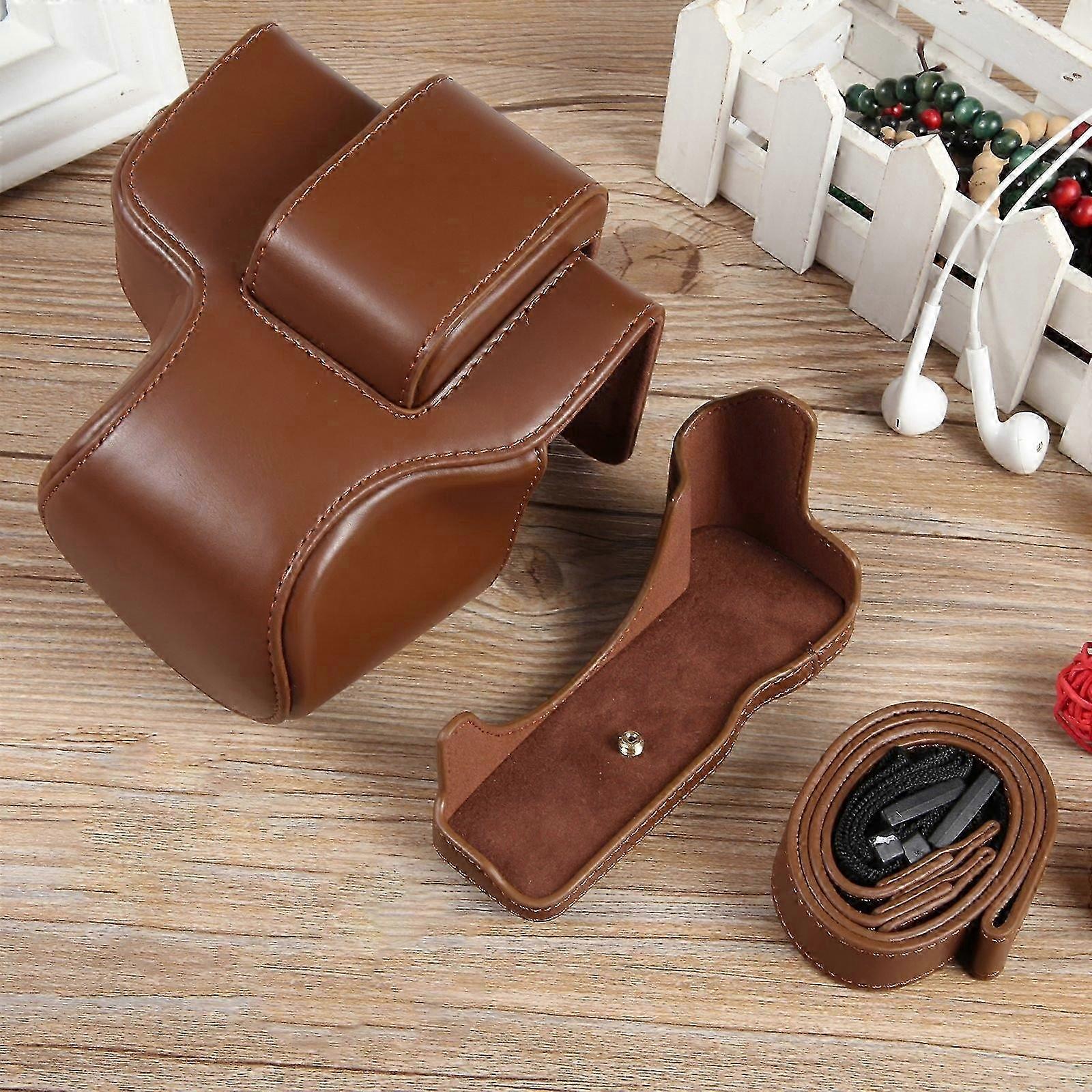 Full Body Magnetic Leather Camera Case Bag with Strap, Regular Edition For Canon EOS R50 26s