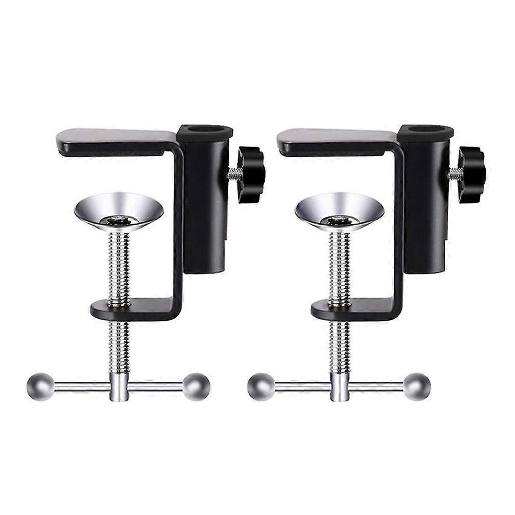2Pcs L-shape Desk Table Mount Clamps Practical Desk Clamps Retaining Clips