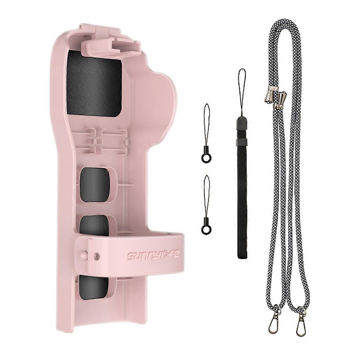 for 3 Protective Case Camera Lens Screen Anti-Fall Upper Cover Storage Bring Rope Accessor Pink