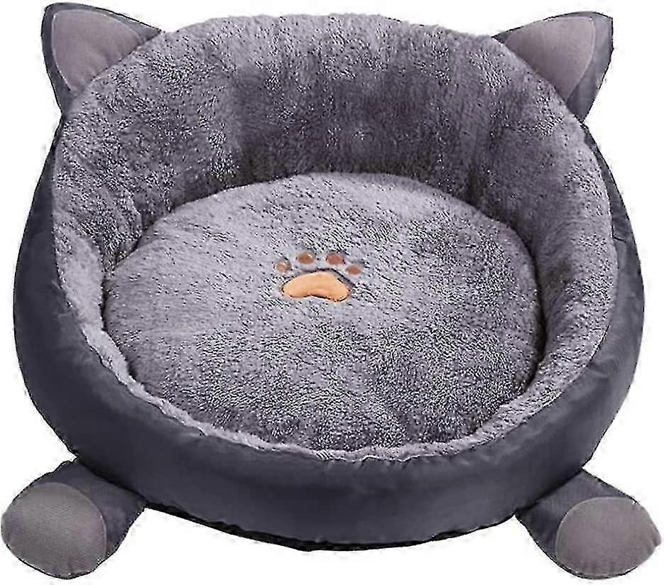 Cat and Puppy Bed Basket with Plush Mattress, Cosy Kennel for Small Pets and Comfortable Rest