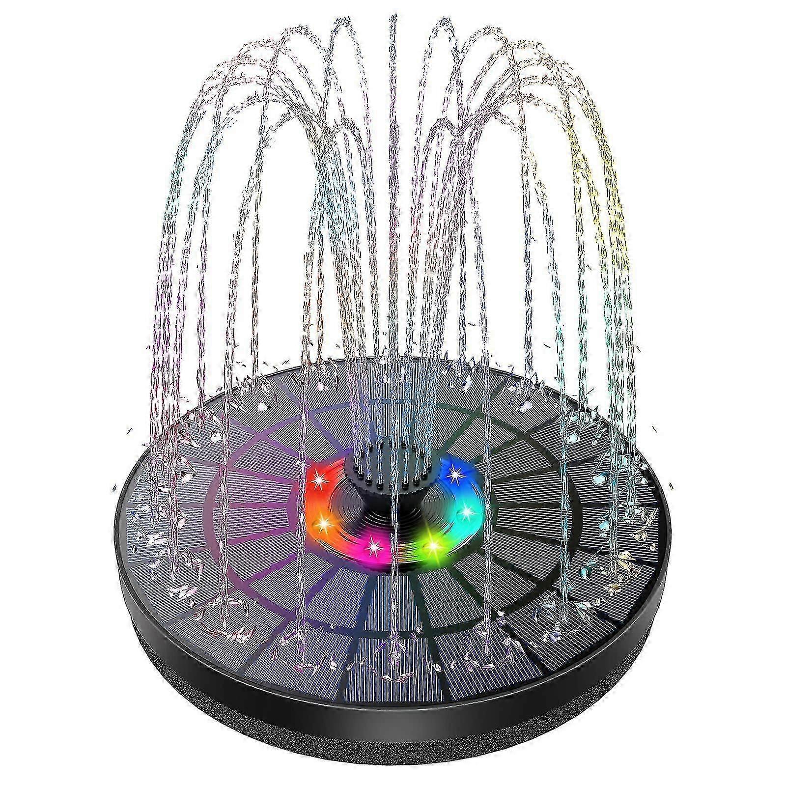 2025 Led Solar Fountain Pump, 3w Led Circle Solar Fountain with Battery Backup for Water Feature, Solar Floating .SFYGV