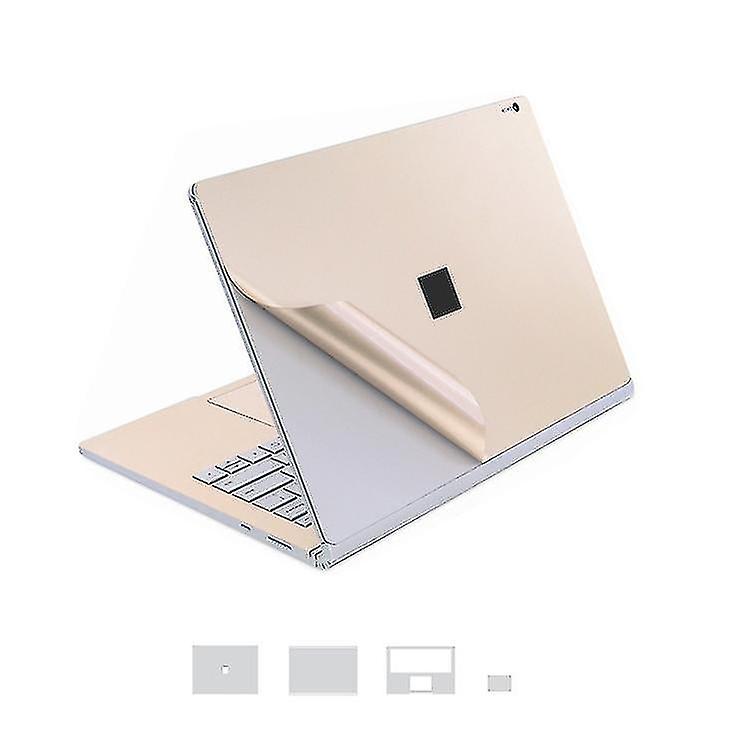 Computer Accessory Sets 4 In 1 Notebook Shell Protective Film Sticker Set For Microsoft Surface Book 13.5 Inch Gold