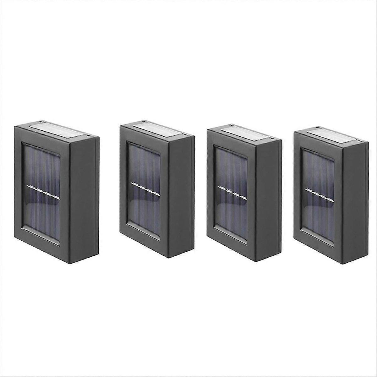 4pcs Solar LED Light Outdoor Waterproof Lighting Wall Spot Lamp