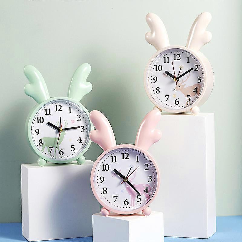 Alarm Clock Cute Bunny Shape Quiet Accurate Timing Clock Ornament for Home Bedroom 