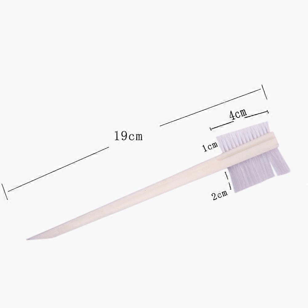 10 PCS Car Head Engine Brush Double-Sided Groove Brush 10 PCS White