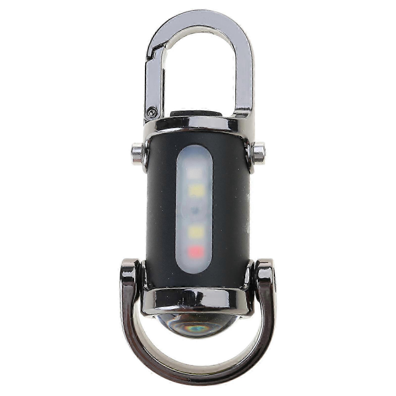 Rechargeable light-emitting diode Keychain Multifunctional Work Light Keyring Practical Inspection Key Chain for Outdoor Activities silver white