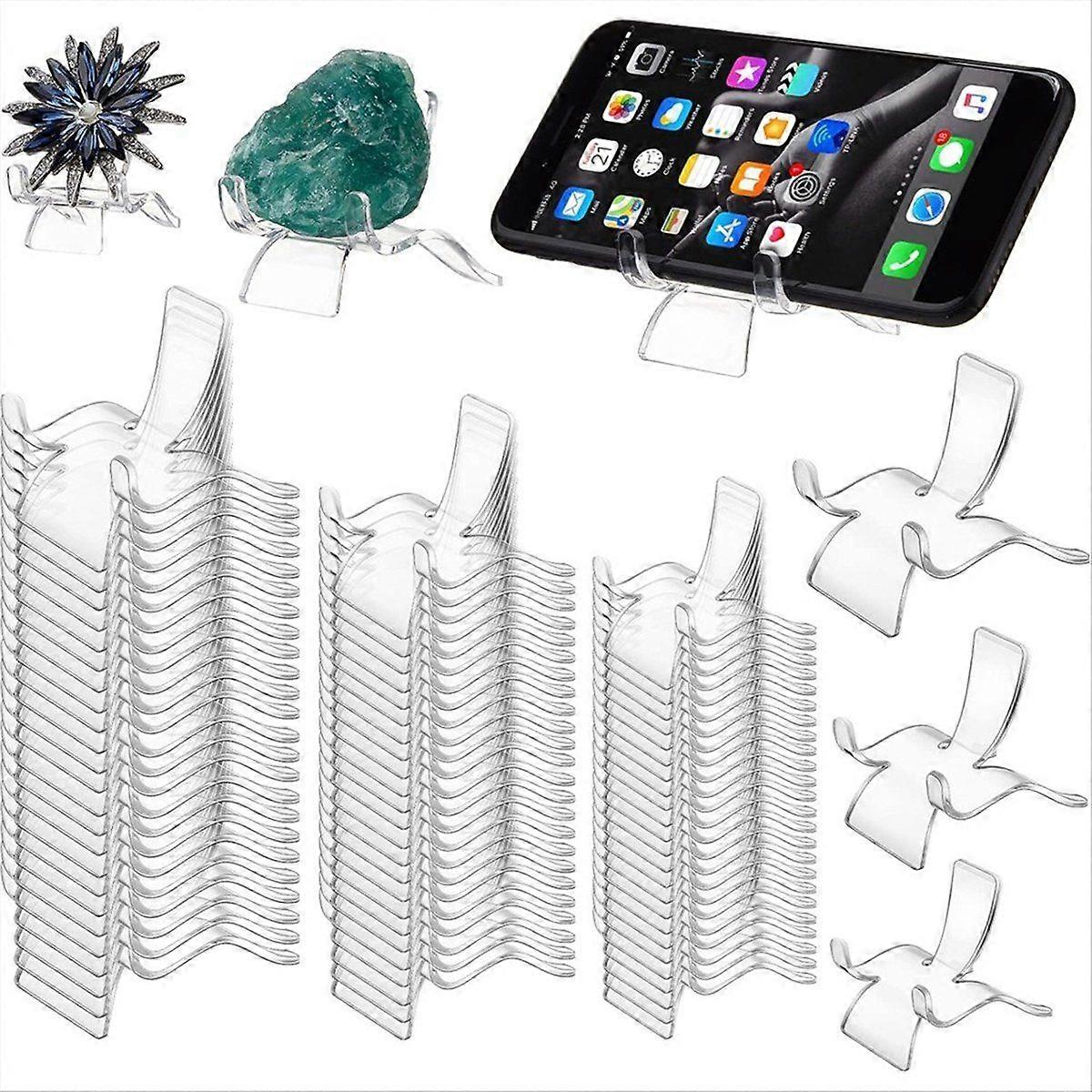 72Pcs Rock Display Stand,3 Sizes Crystal Stands for Display Sphere Acrylic Crystal Holder for Stone