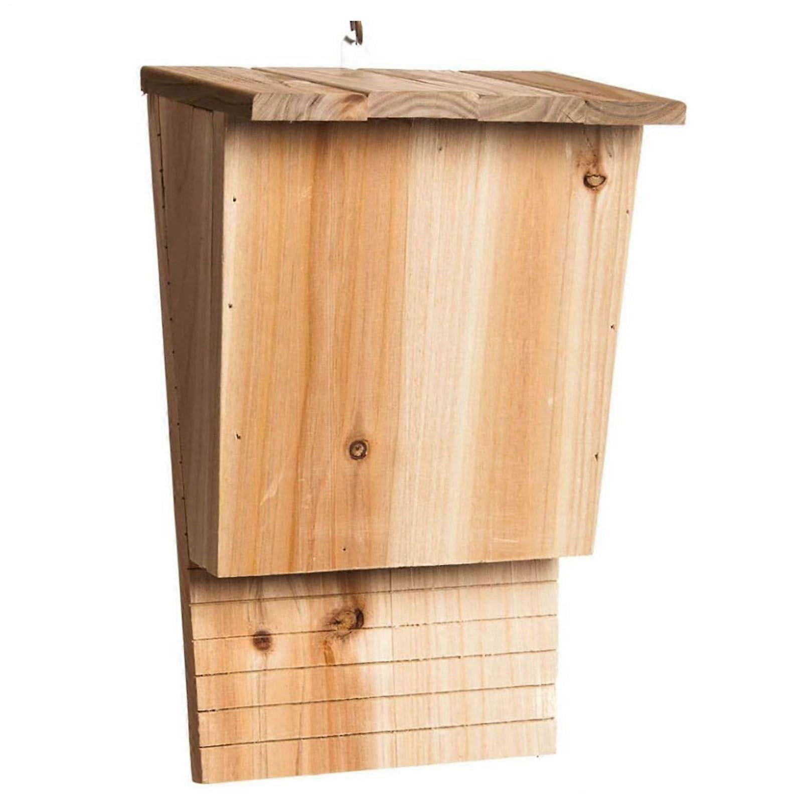 Bat Nesting Box Wooden Bat Houses WeatherResistant Roosting Box For Garden Detachable Single Layer