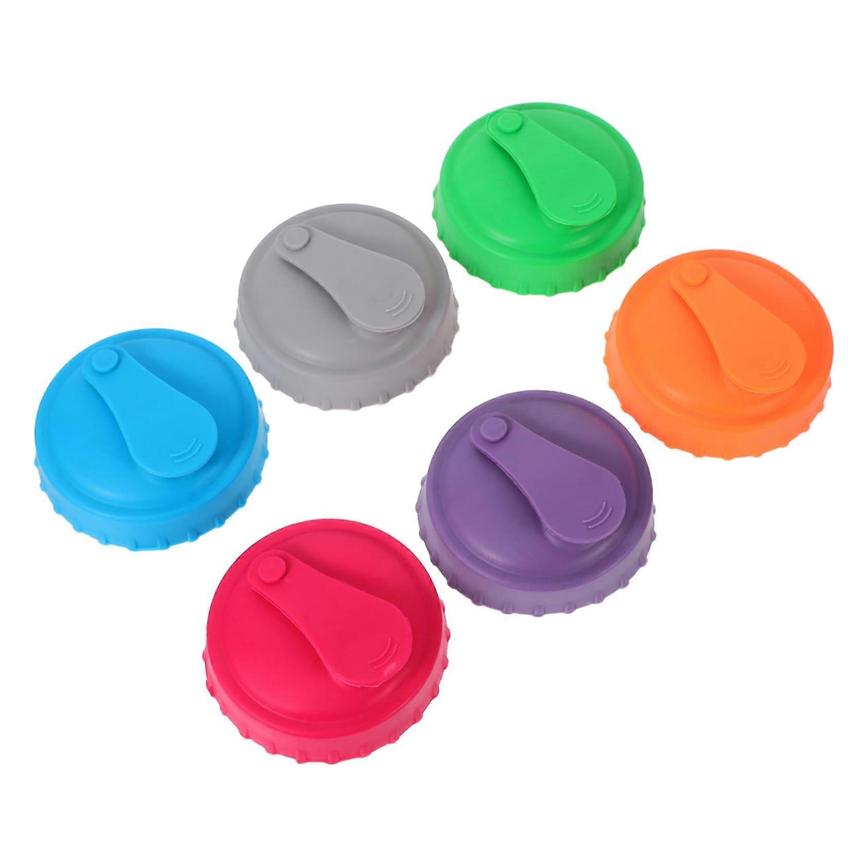 6pcs Silicone Can Saver Lid For Wine, Beer, Soda, Juice Bottles  Reusable Bottle Caps, Sealing Plug, BreakResistant