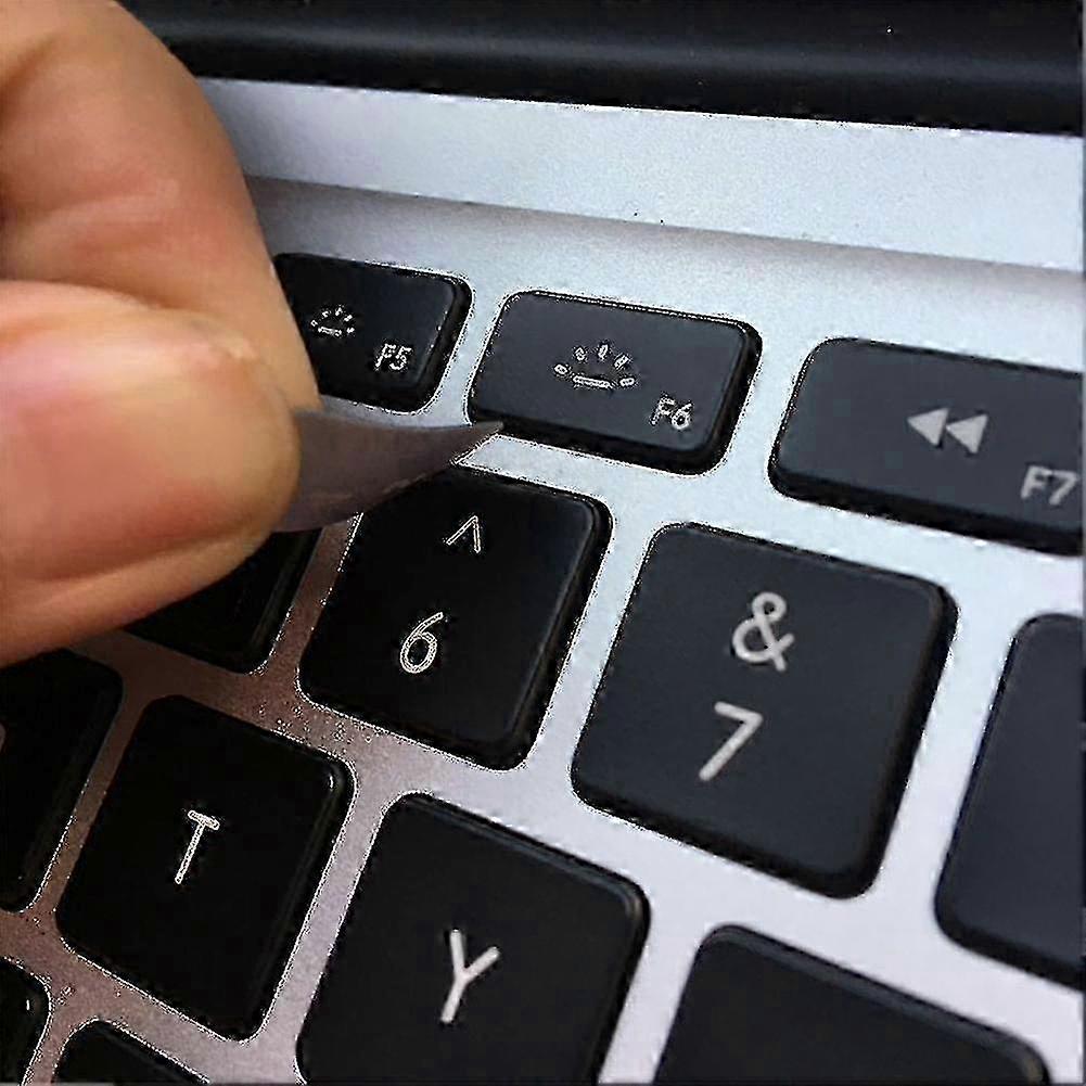 English Black Keyboard Stickers - Compatible with Most Laptops & PCs