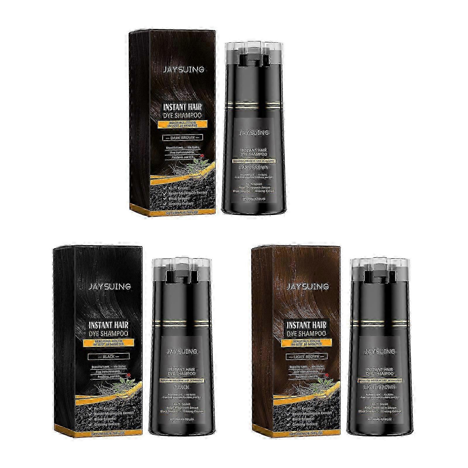 Ny modell Jaysuing Hårvårdsschampo Växtextraktvård Gör-det-själv långvarig färg Trendigt mjukt färgschampo