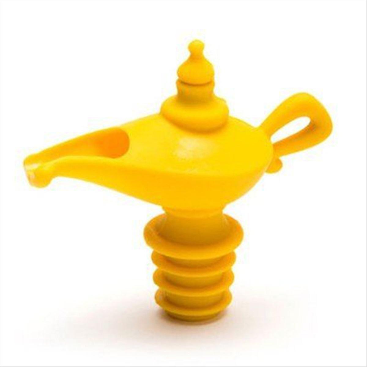 Magic Lamp Yellow Pourer & Bottle Stopper,Screw Bottle Stopper