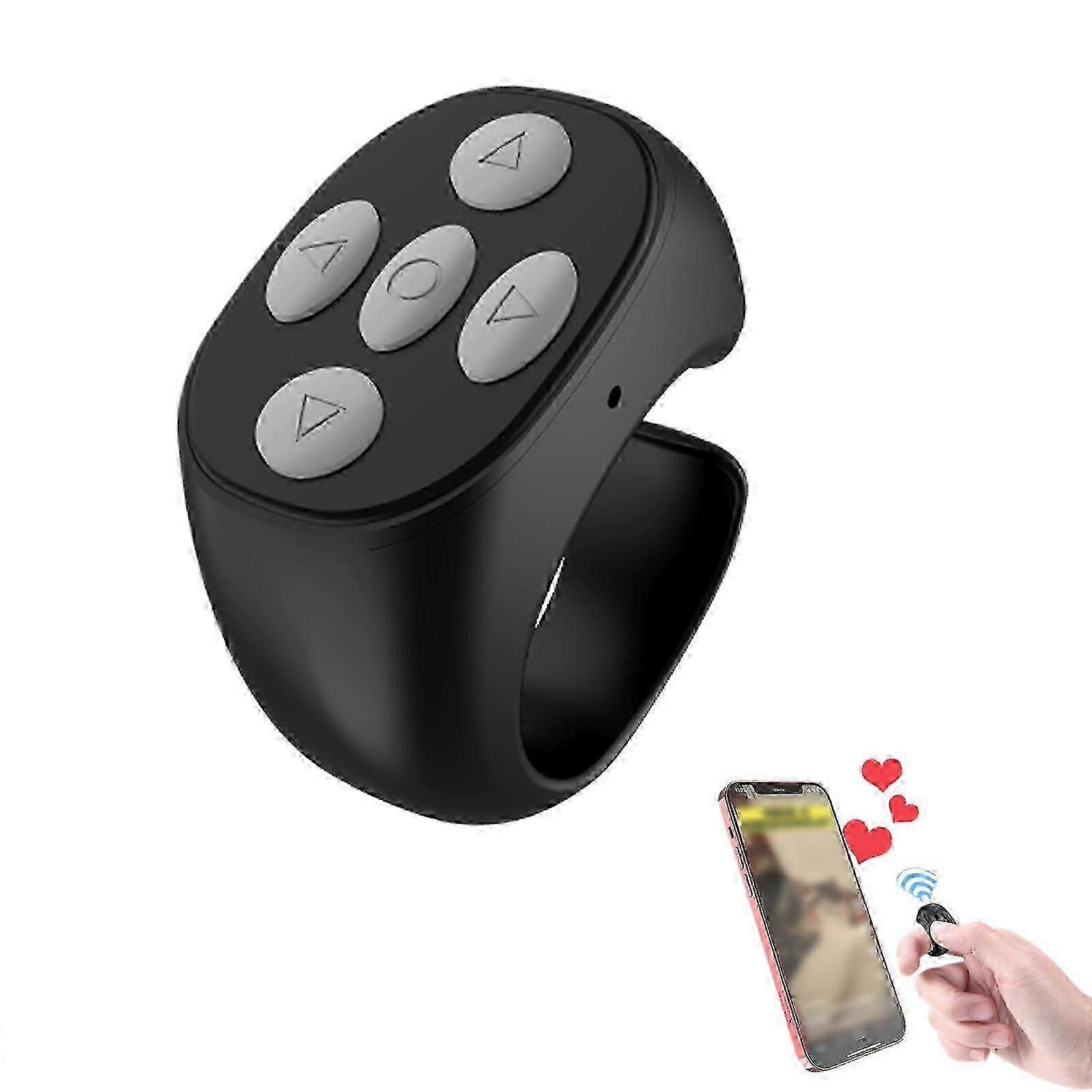 Fingertip Wireless Bluetooth, App Page Turner,Black 2025