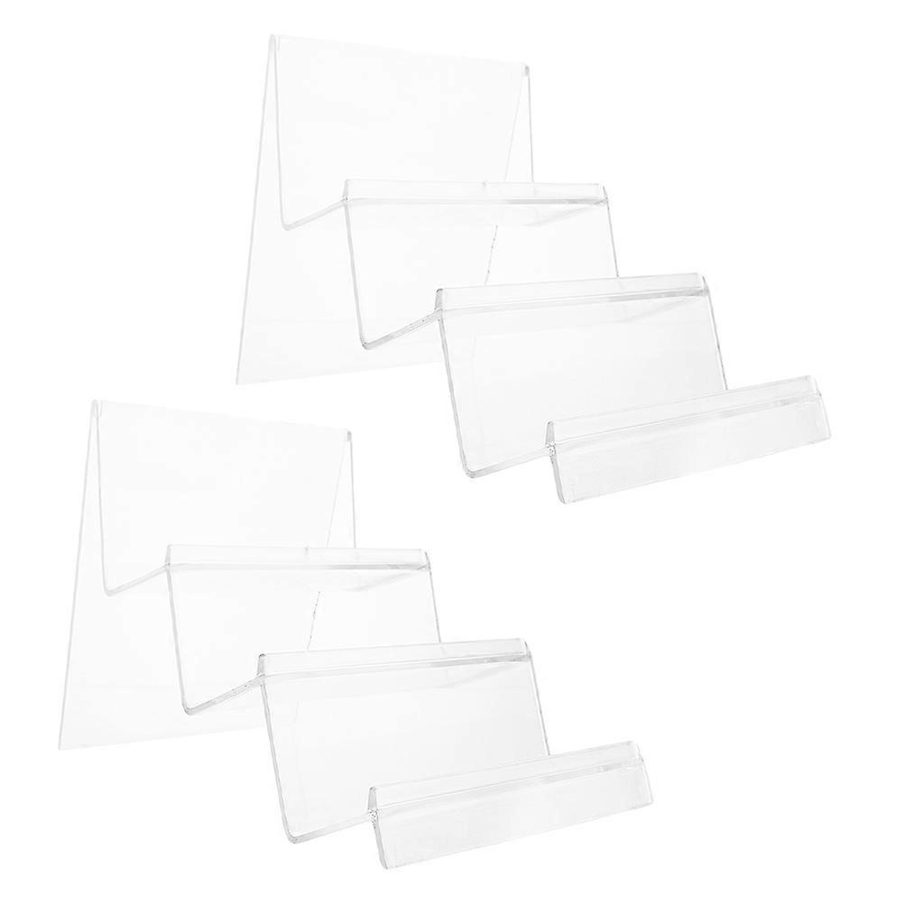 Acrylic Transparent Desktop Storage Rack for Wallet Organization 2Pcs