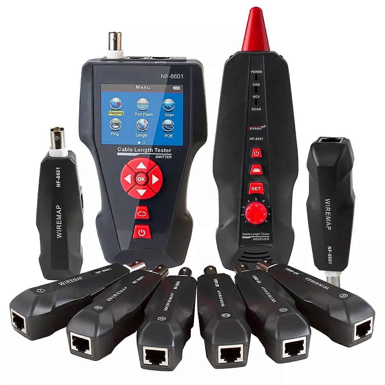 Network Cable Tester NF-8601 Line Finder Bnc Rj45 Rj11 Cat5 Cat6 Cat7 Lan