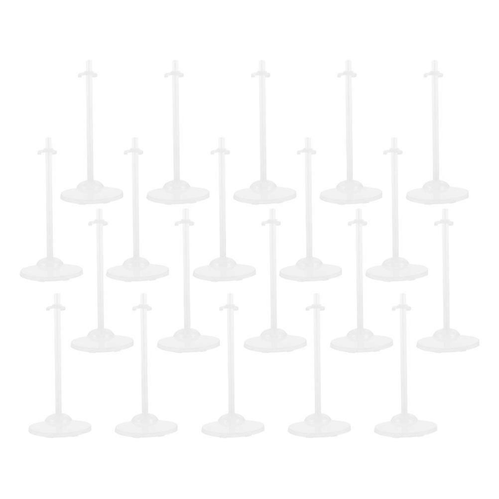 20Pcs Transparent Doll Stand for Holding Use Plastic Reusable Doll Support
