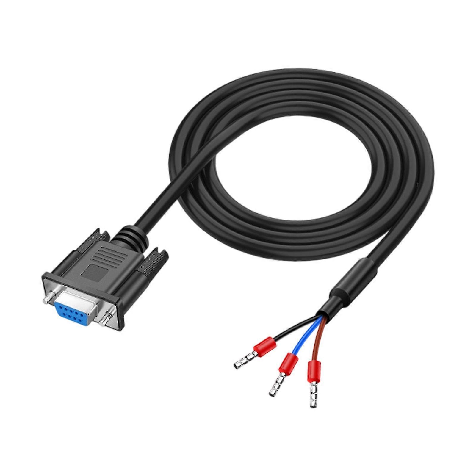 Female DB9s Serial Port Cable 9 Pin Connectors RS232 Standard 3 Cores Data Transfer Construction Multicolor