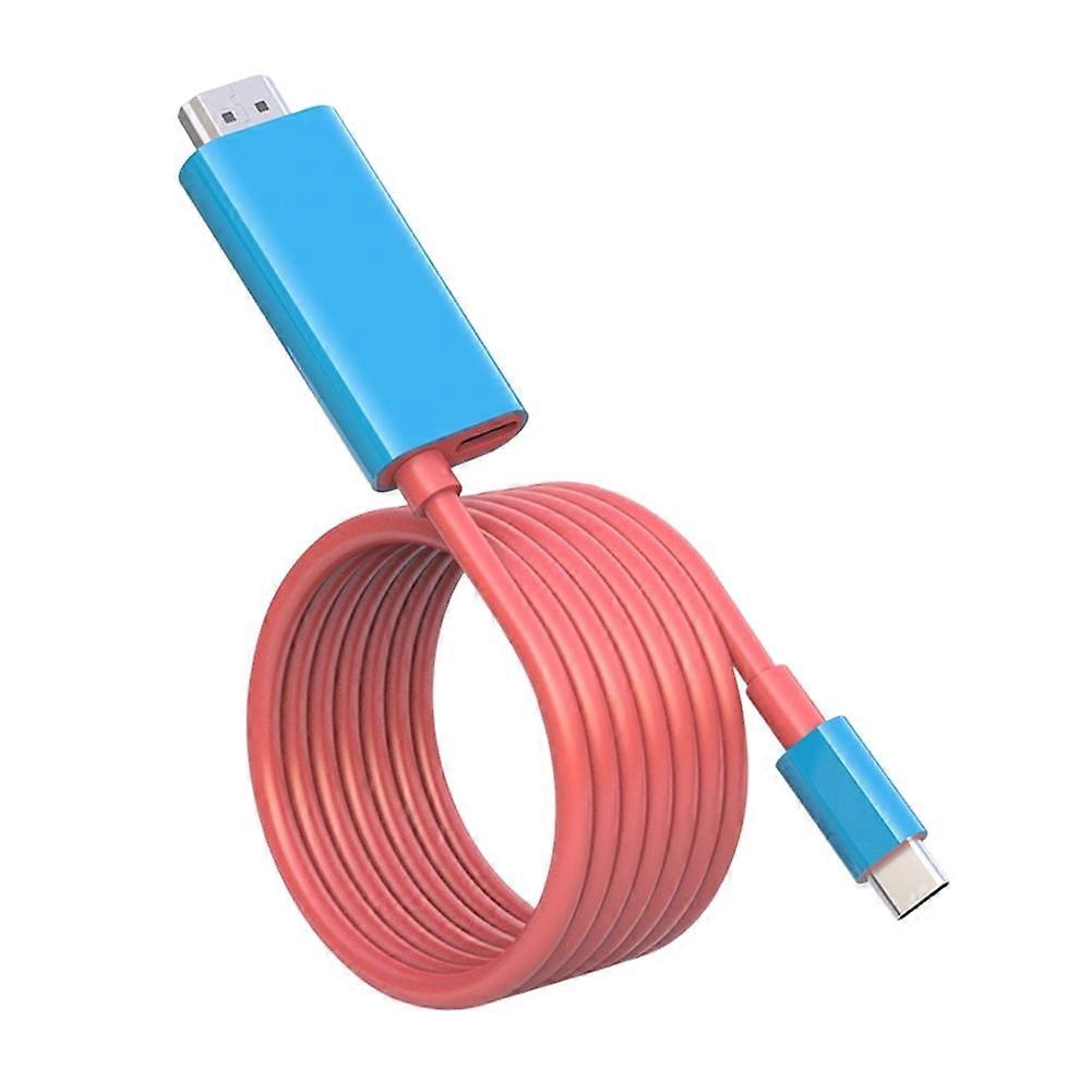 jixopn Type-C To 4K HDMI-compatible Conversion Adapter Cable Professional HD Cast Screen Line for TV Mobile Computer for Switch