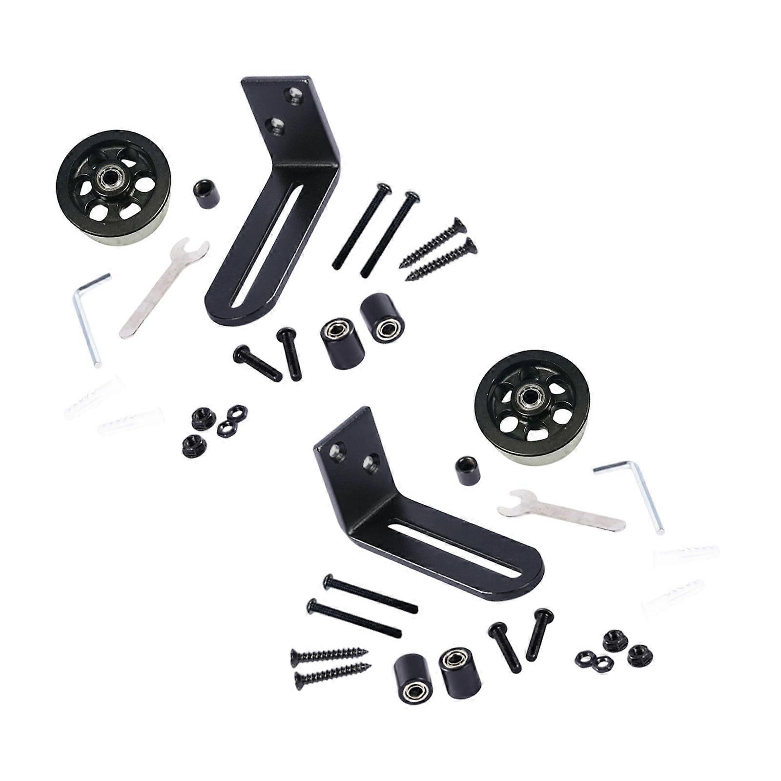 2set Sliding Barn Door Bottom Adjustable Floor Guide Wall Mounted Stay Roller Guides Barn Door Hardware Easy to Install Multicolor