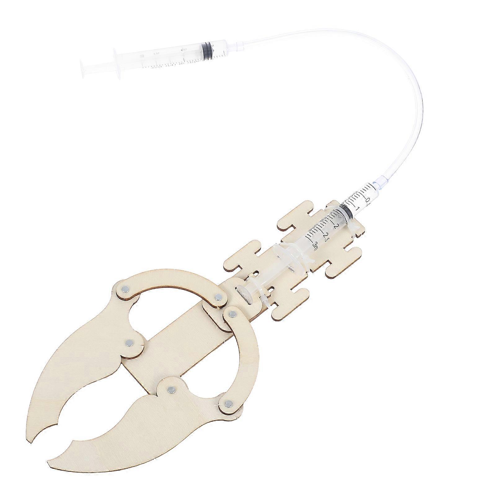 Wooden Stem Kit Hydraulic Robot Arm for Learning 3Sets Engineering Toy