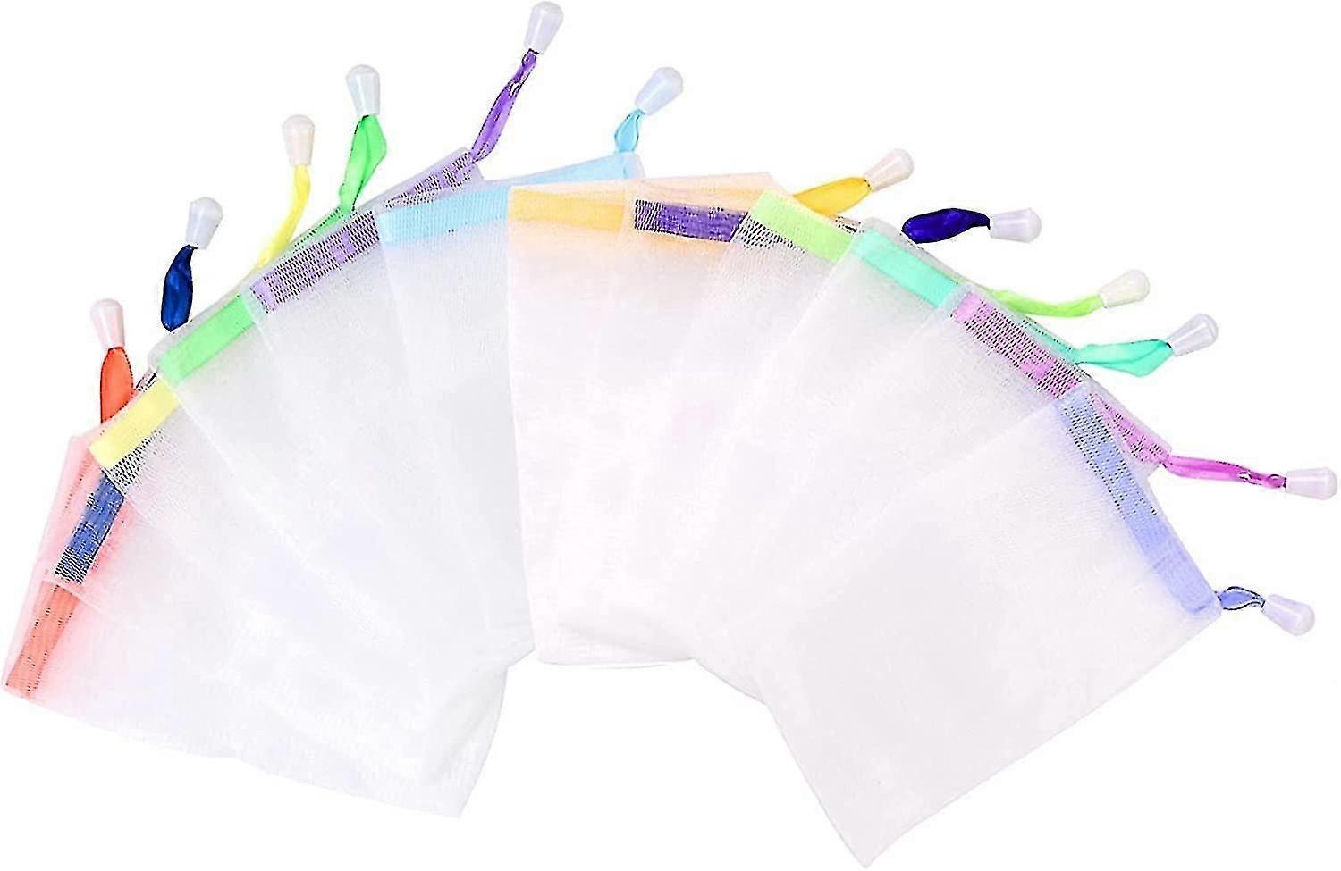Hangable Soap Foaming Mesh Bag Bath Supplies (random Color) 20 Pieces