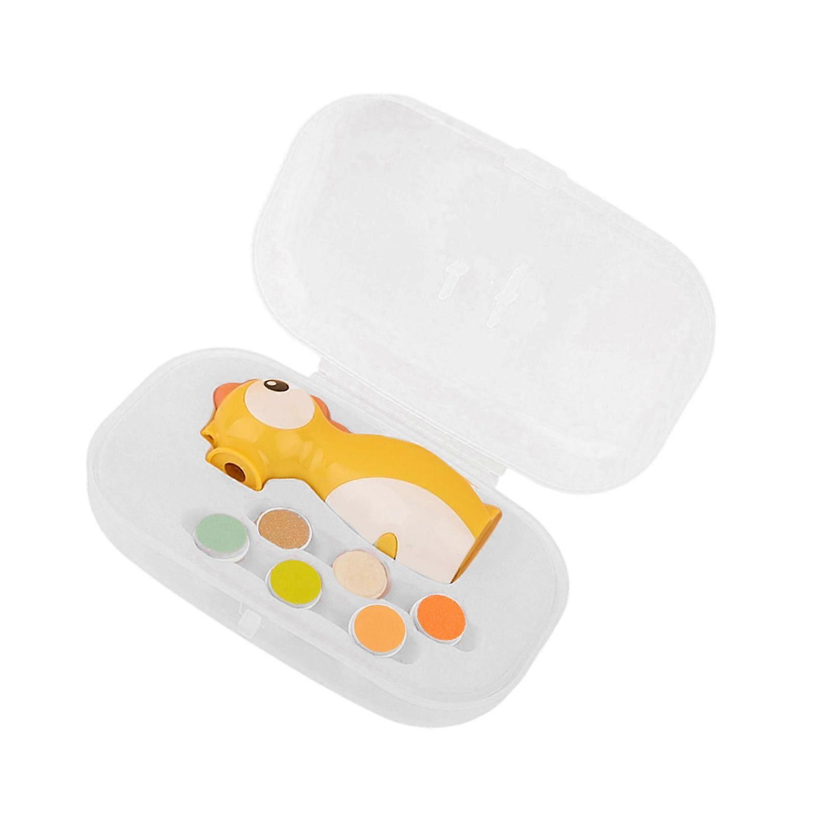 Baby Safe Electric Unguis Pruner Rechargeable Plan Low Noise Action 3 Modifiable Pace Soft Edges For Delicate Dermocare  Yellow