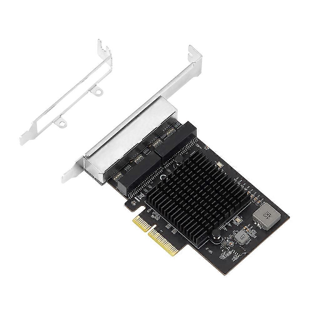 IOCREST 2.5G 4 Port PCIe RJ45 Lan 10/100/1000/ 2500Mbps RTL8125B Chip Quad Server 2.5 Gigabit Ethernet Wired Game NIC
