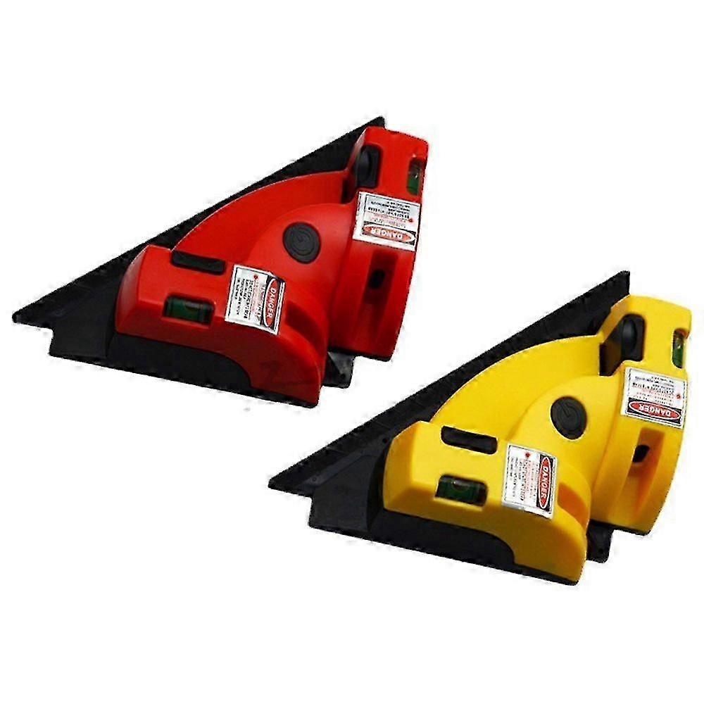 Right Angle 90 Degree Laser Level Two Bubble-Level Ground Wire Instrument Woodworking Tool with Fine Tuning Function