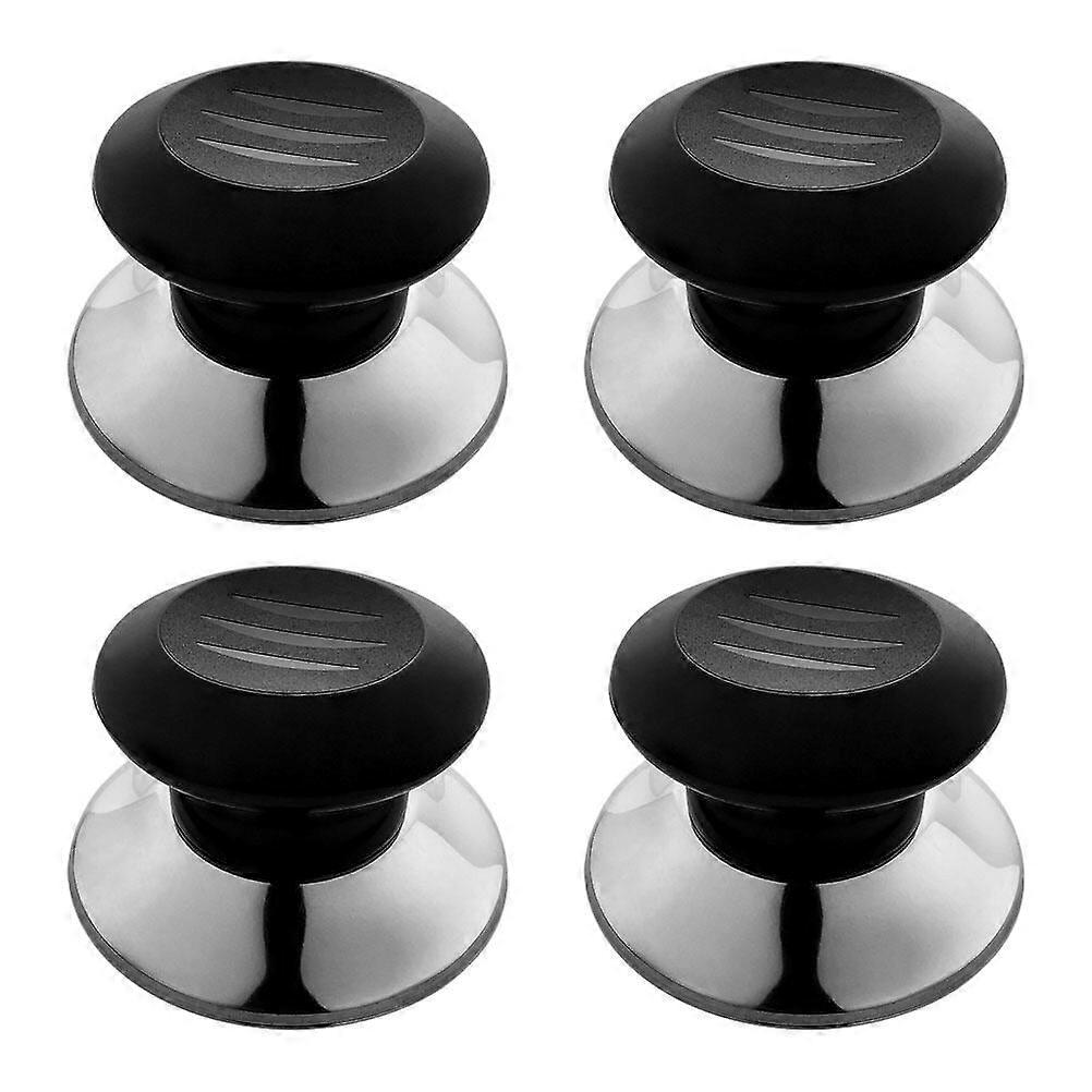 Cookware 4 Pcs Universal Lid Knobs Kitchen Utensils Stainless Steel Pot Cap Anti-scald Plastic