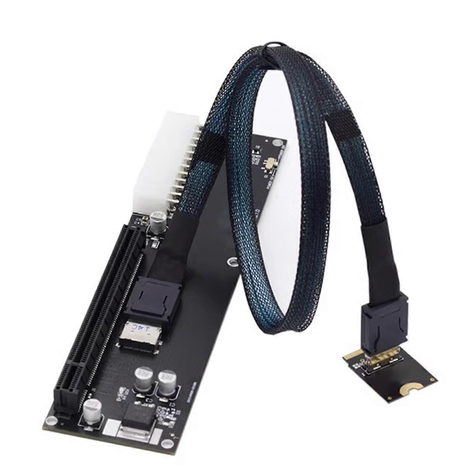 Wide Compatibility PCIE3.0 Mkey M.2 to Oculink SFF8612 Adapters Expansion Board for GPD Win Max2 Support PCIe4.0x16 Multicolor