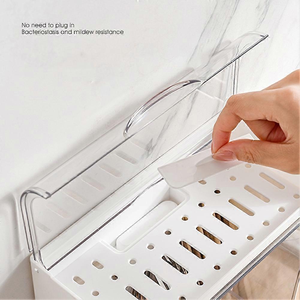 Multifunctional Kitchen Tableware Holder - Large Capacity Draining Tableware Storage Container, Plastic Organizer B