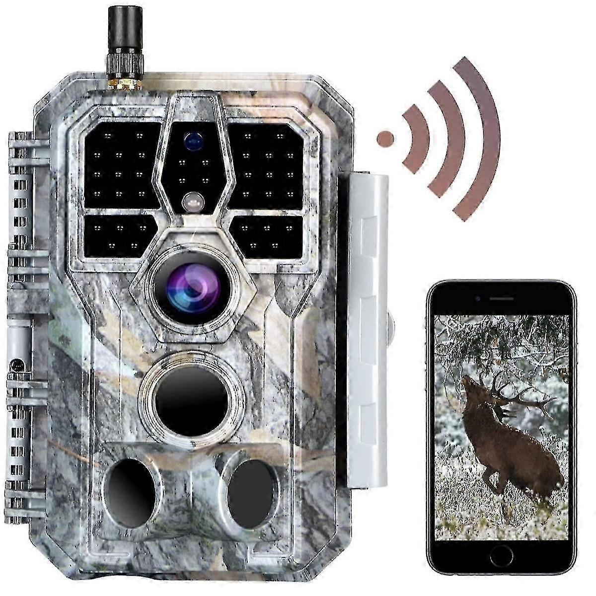 BLAZEVIDEO WiFi Trail Camera 32MP 1296P Game Camera with No Glow Night Vision Motion Activated Waterproof 0.1s Trigger Speed Wireless