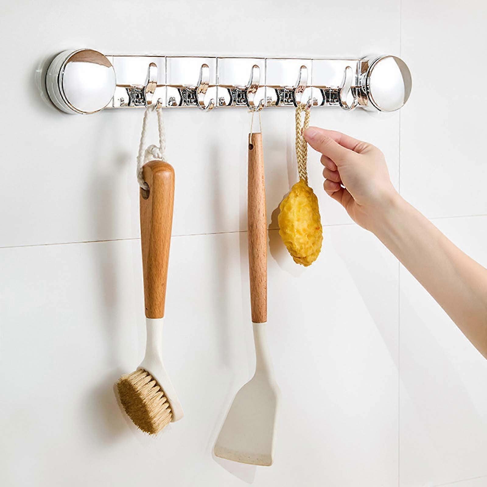 YiFudd Suction Cup Hook Bathroom Suction Cup Towel Hook Five Hooks Multifunctional Hook