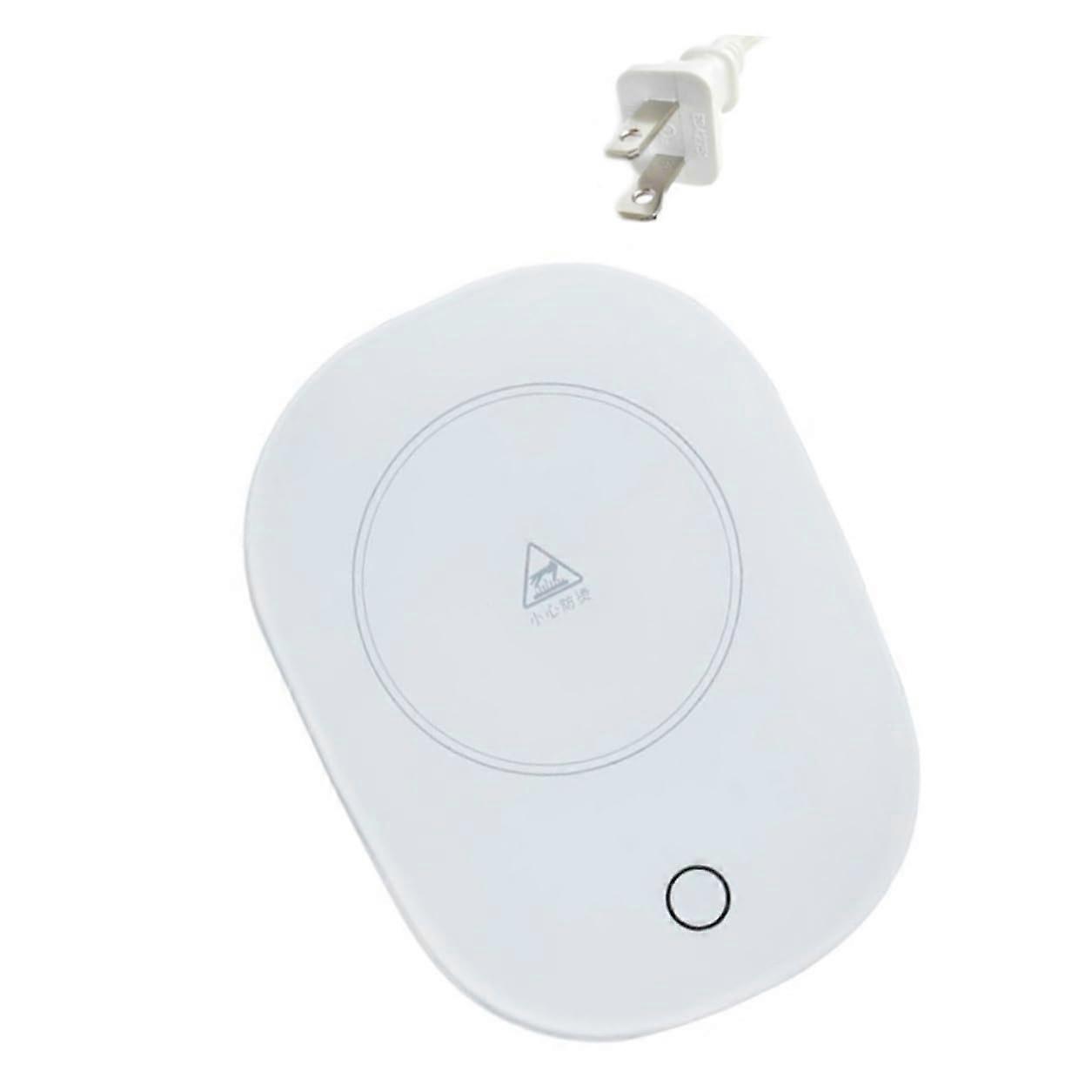 Coffee Mug Warmer with Constant Temperature Heating, USB Powered Tempered Glass Surface, Desk Use White