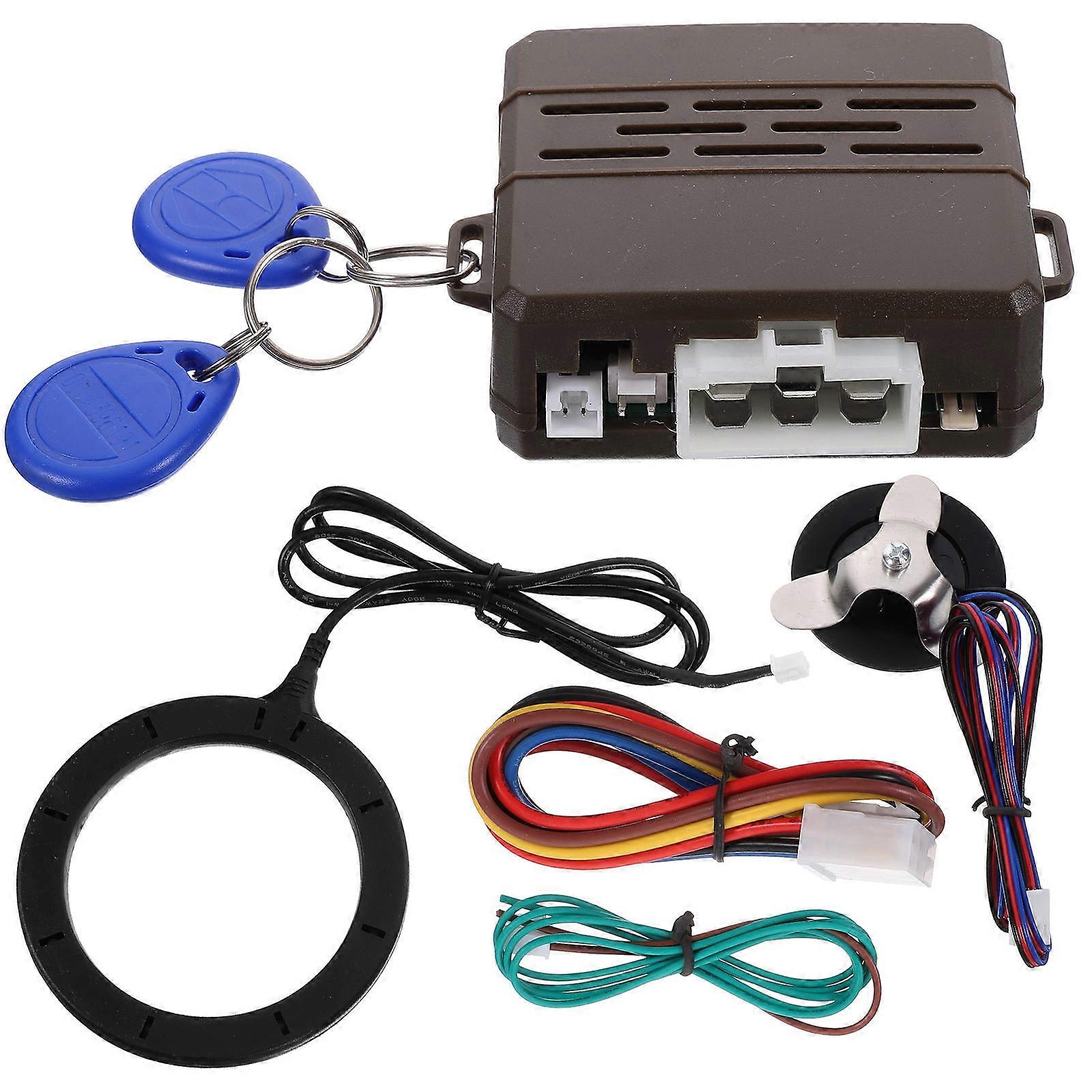 Rfid Car Engine Push Starter Lock Ignition System Kit 2Pcs Keyless Entry