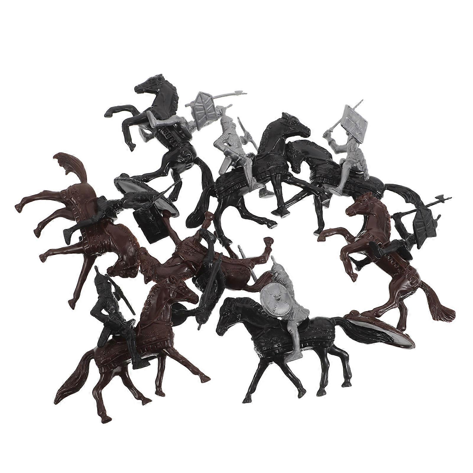 Medieval Knight Plastic Soldier Model for Play 64Pcs Multi Figures Set