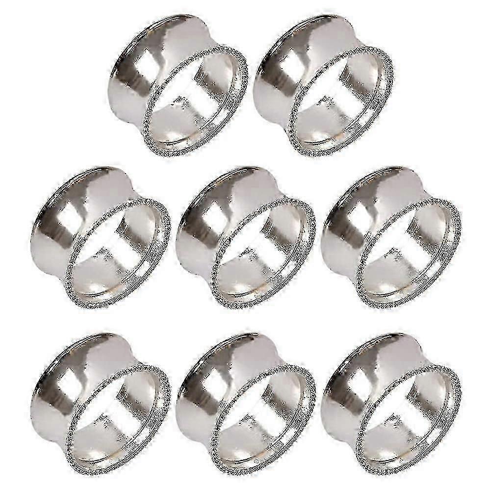 亜鉛合金ビーズナプキンリングデリケートナプキンバックル(シルバー)8個