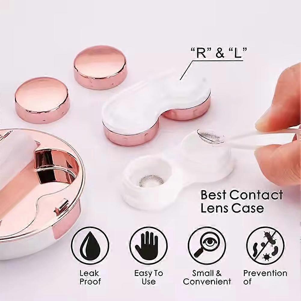 MapleMart Contact Lens Case with Cleaner, Washer, Travel Size, Compatible with Daily Disposable Lenses, Applicator, Removal Tool Kit with Mirror &